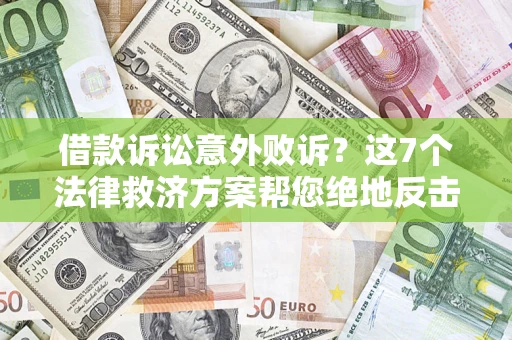 武汉借款诉讼意外败诉？这7个法律救济方案帮您绝地反击！