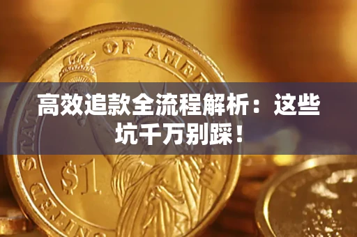 武汉高效追款全流程解析：这些坑千万别踩！