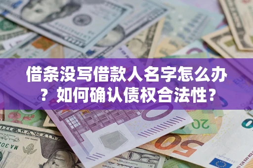 武汉借条没写借款人名字怎么办？如何确认债权合法性？