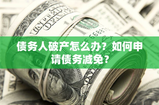 武汉债务人破产怎么办？如何申请债务减免？